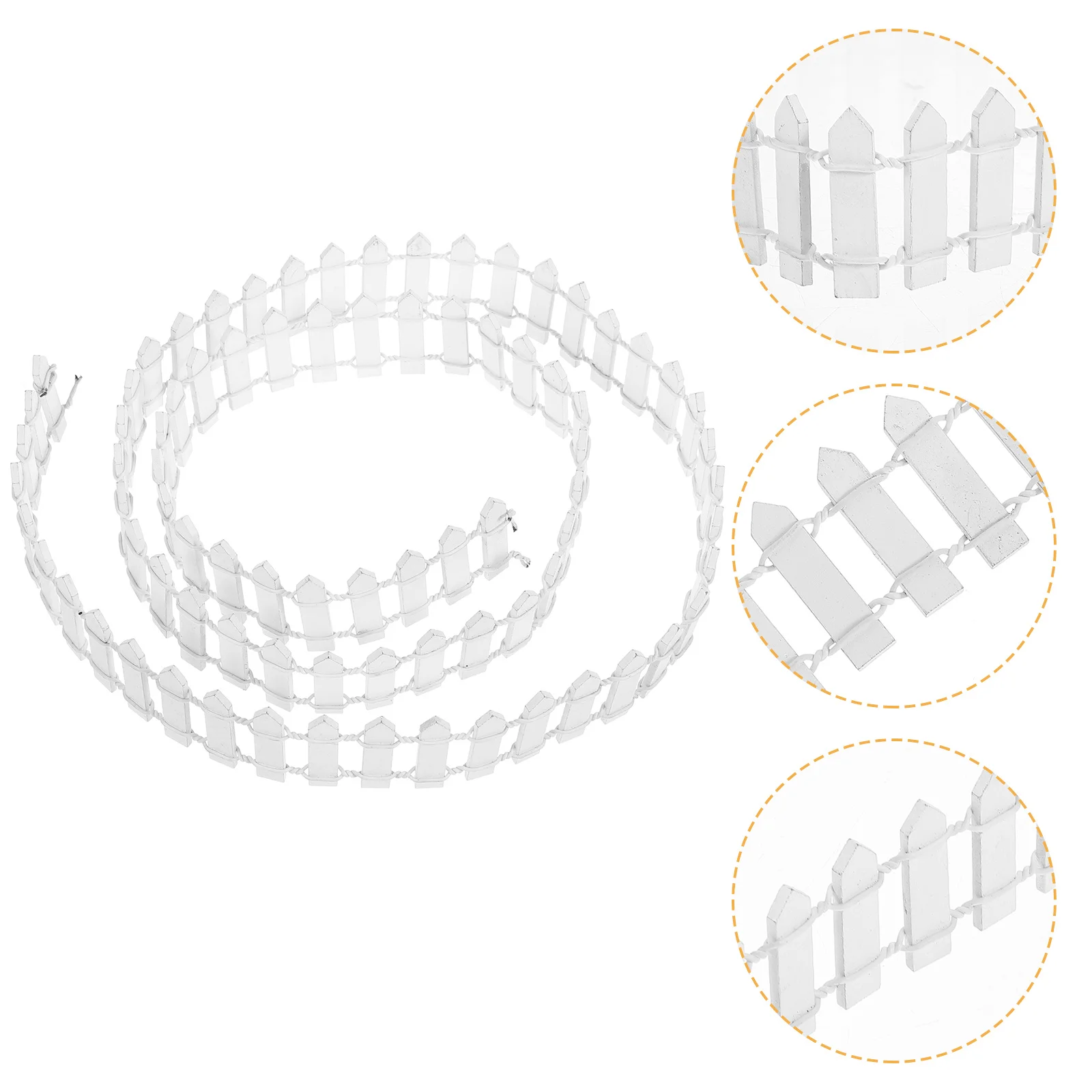 

Wood Fence Mini Garden Decoration Small Fence for Flowerpot DIY Projects Realistic Modeling Tall Garden Edging