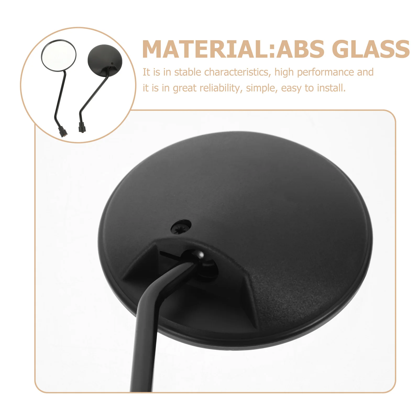 Espejo retrovisor para motocicleta, accesorios para manillar de bicicleta de carretera, varilla ABS duradera, visión de seguridad ajustable para triciclo, 2 uds.