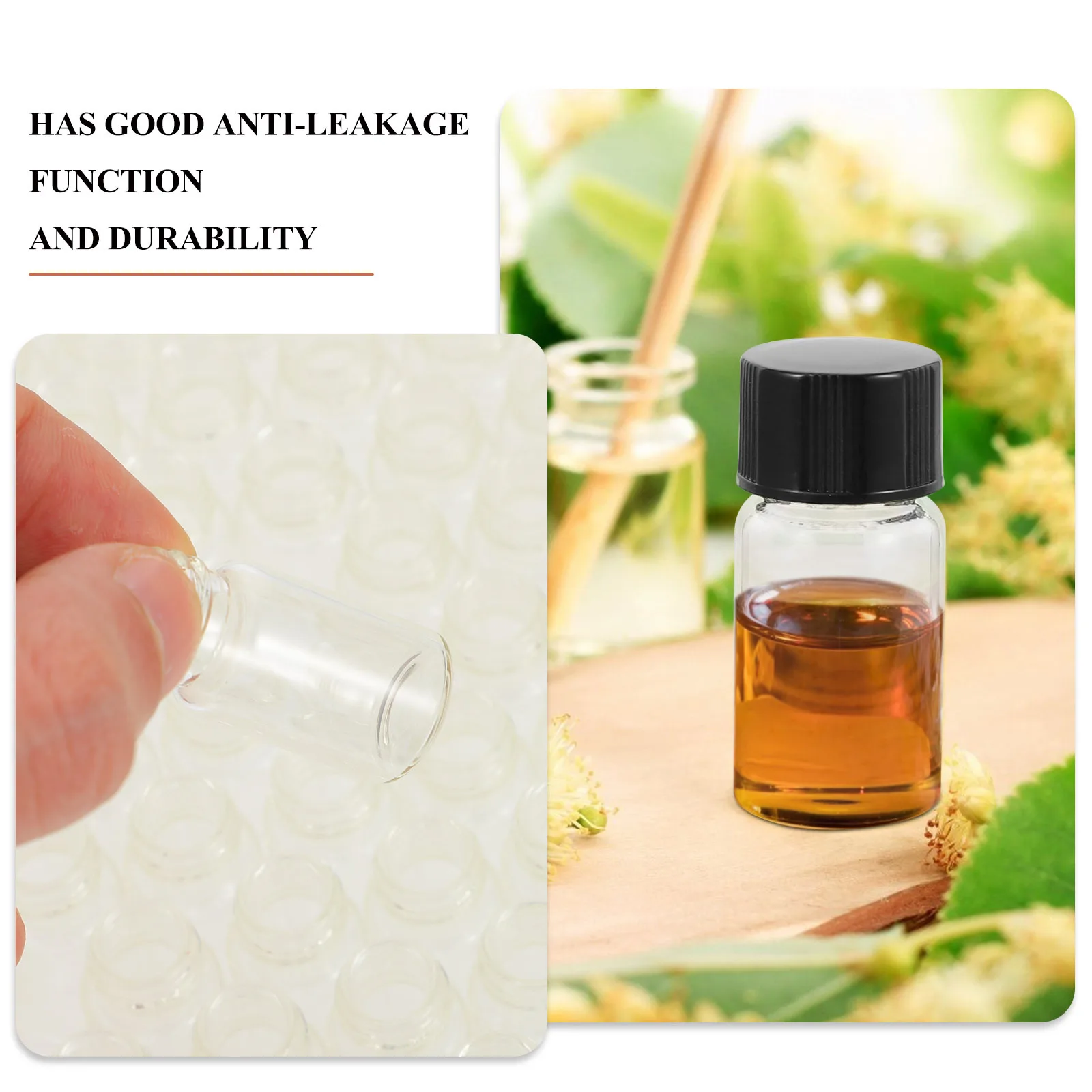 

100Pcs Transparent Glass Sample Bottles Small Reagent Bottles for Scientific Research Liquid Powder Storage Supplies
