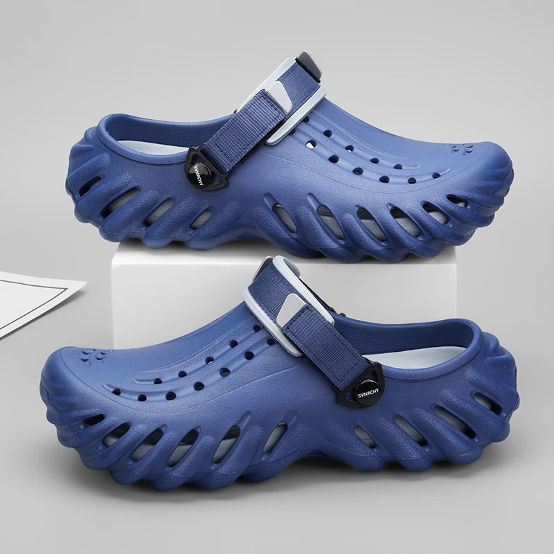 

Brand Men's Slip-on Shoes - Soft and Comfortable, Holey Shoes, Outdoor Waterproof, Heightening, Cool Shoes, EVA Driving Shoes