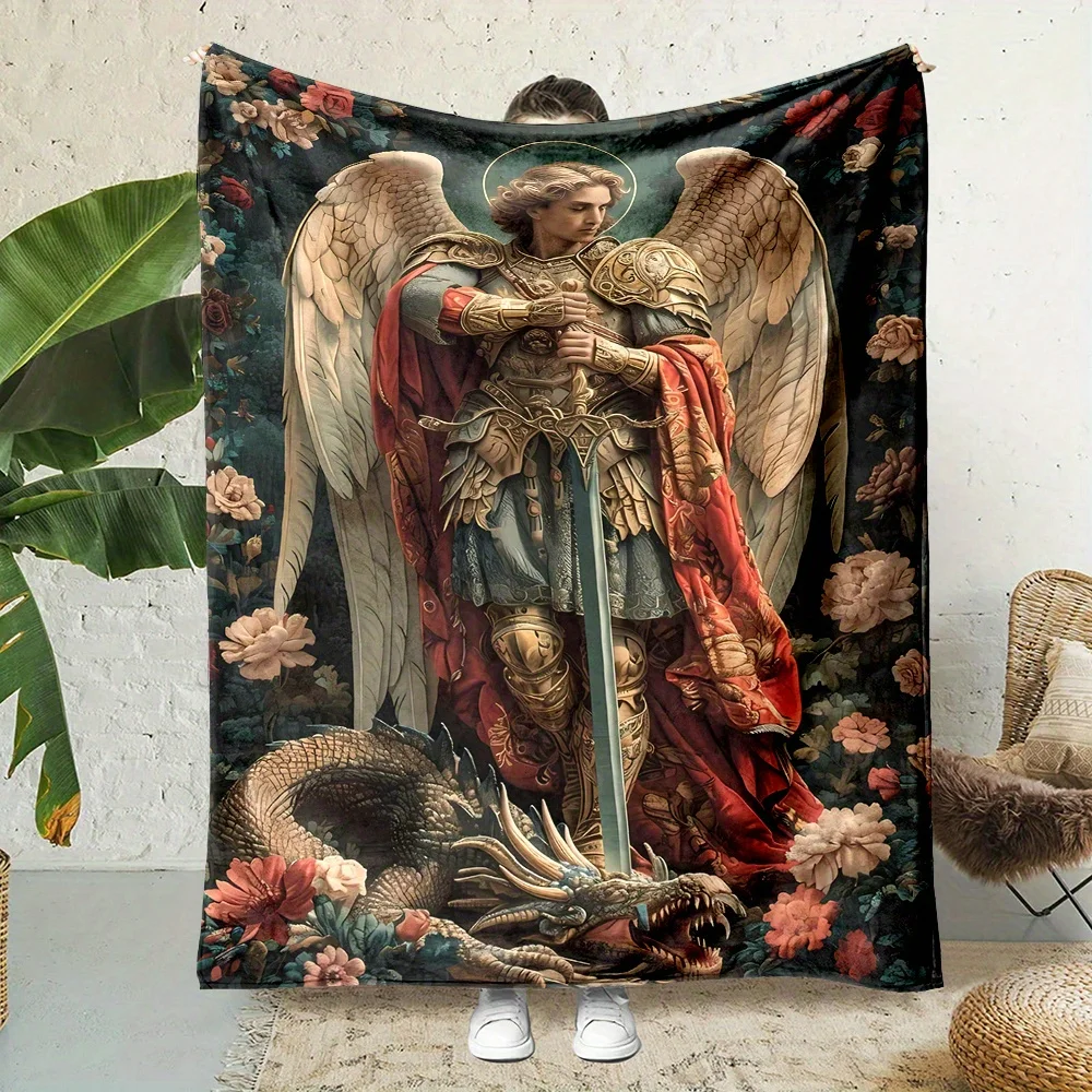 Majestic Fantasy Angel Dragon Tapestry Blanket Throw 150x200cm Gothic Art Home Decorative Decor