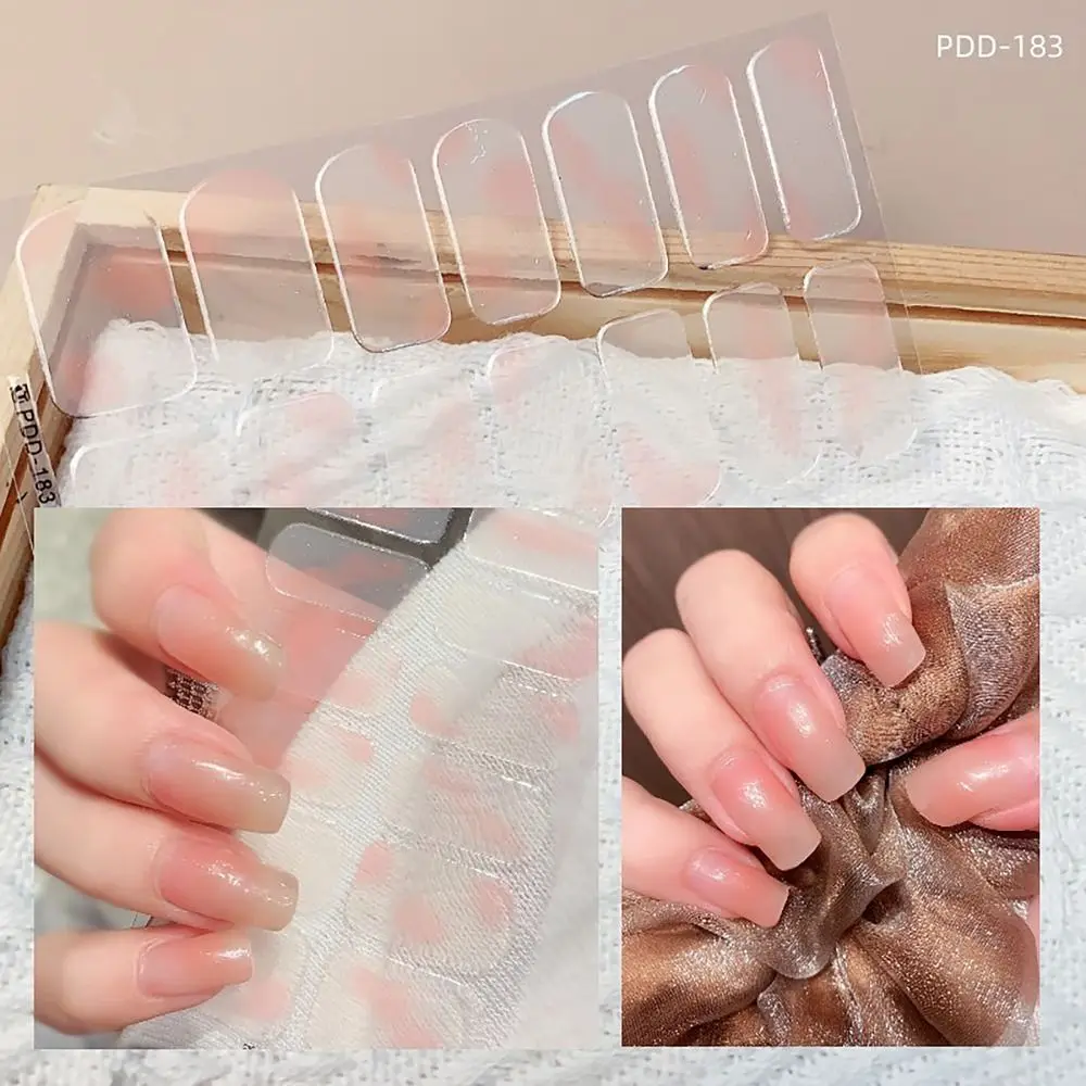 Adesivos de Unha em Gel com 14 Tiras Florais, Cobertura Total, Tiras de Esmalte em Gel para Nail Art DIY, Tendência INS