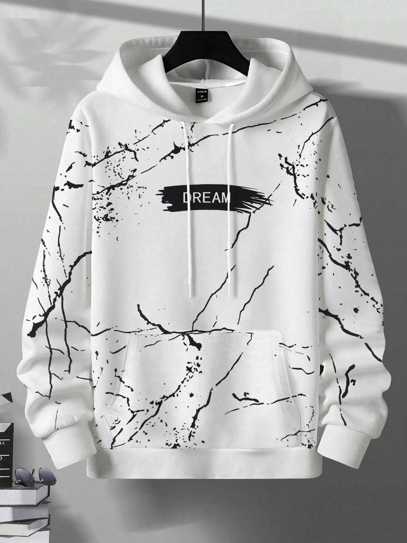 

3d Men's Hoodie Fashion Letters Line Pattern Printed Long Sleeve Hoodie Men's Street Trend Haku Style Hoodie Men Clothing