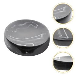 Marble Soap Box Dish Tray Dispenser Round Bathroom Kitchen Case Pattern Holder Resin Hotel Sponge Exquisite Stand Travel