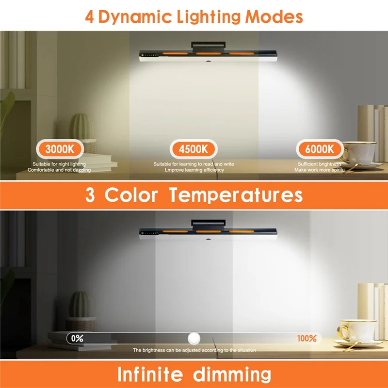 

JHD Magnetic Lamp Touch Control Adjustable Color Brightness And Angle Makeup Light Rgb Atmosphere Lamp B