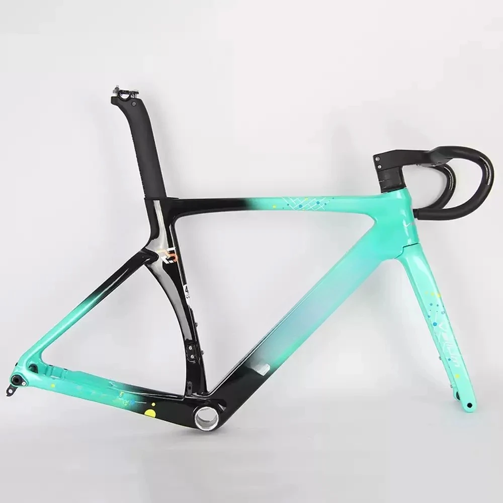 Customizable Carbon Fiber Bicycle Frame with Concealed Internal Wiring & Disc Brake for Road Riding Factory Price