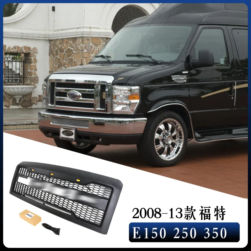 Suitable for 2008-2013 Ford E150 250 350 China Grid FORD GRILLE retrofit with LED light