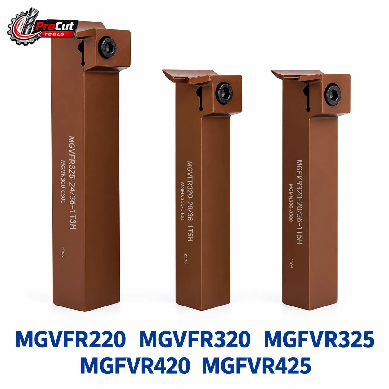 MGFVR320 MGFVR325 7-Shape Face Grooving Tool Double Head Lathe Groove Holder 24-400 for MGMN300 Carbide Insert CNC Slotting Tool