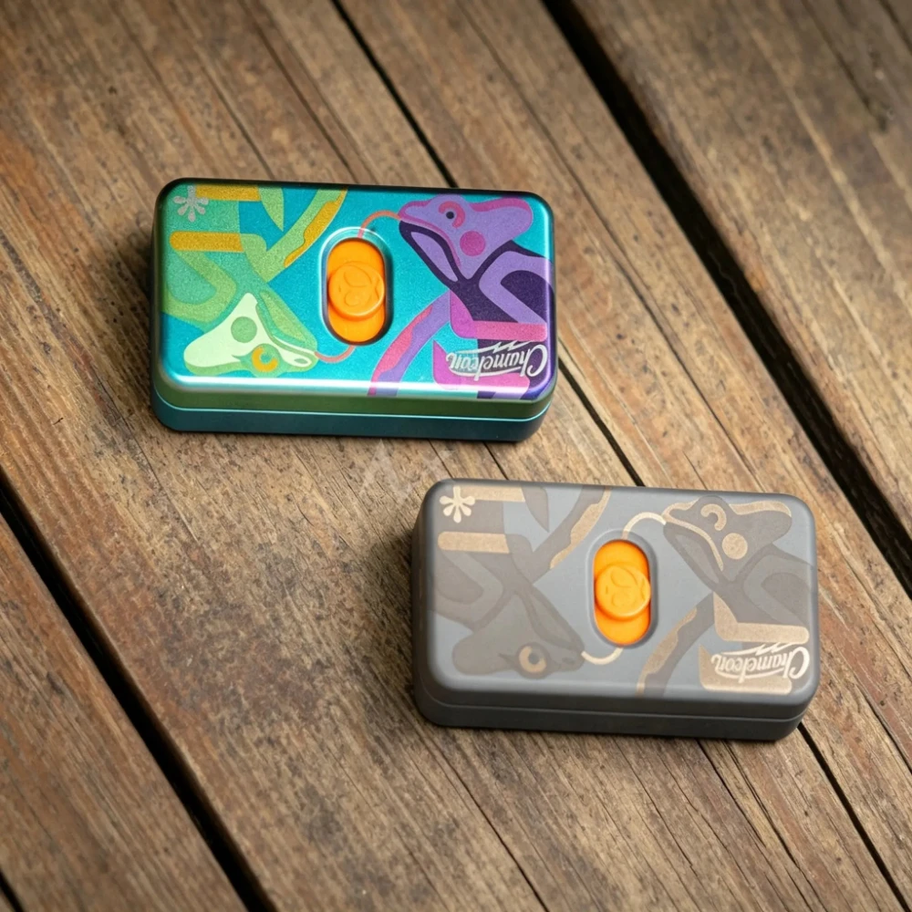 YOLO EDC & Seanoone EDC Gamer Mix Titanium Fidget Slider Stress Relief Toy ADHD-friendly EDC Pocket Toy