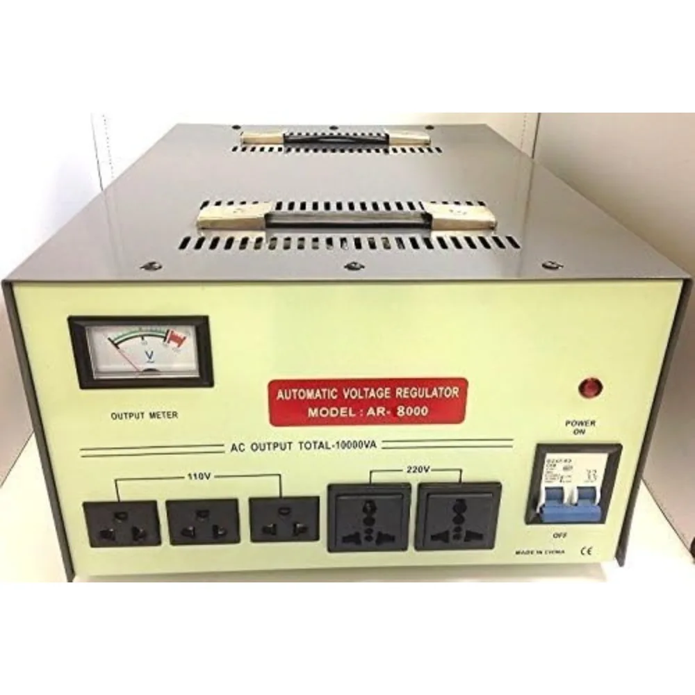 

8000 Watt Power Converter Voltage Regulator Stabilizer with Built-in 110 Volt to 220/240 Volt Step Up & Down Voltage Tran