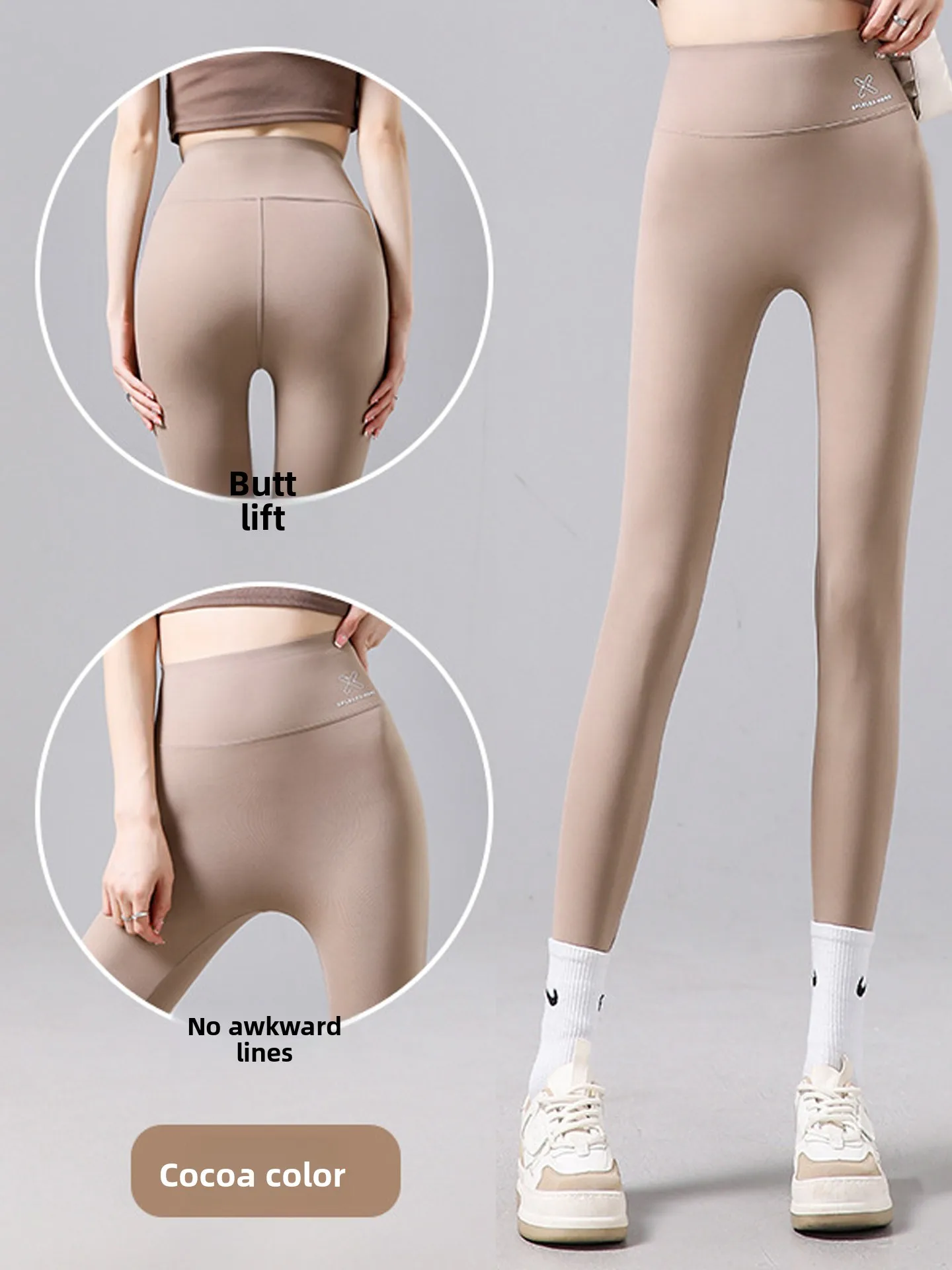 

a Yoga Pants Women's Thin High Waist Slimming Fitn arkskin Pants Tummy Control Butt Lifting Nine Points Pants