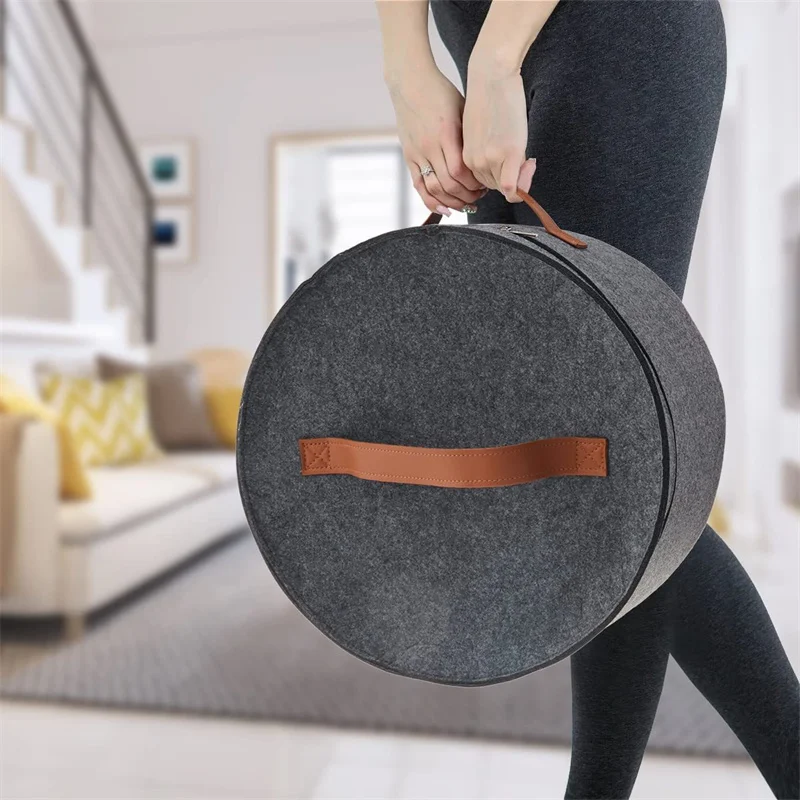 Scatola portaoggetti di grande capacità con coperchio con cerniera contenitore per cappelli multifunzione secchio per vestiti contenitori da viaggio