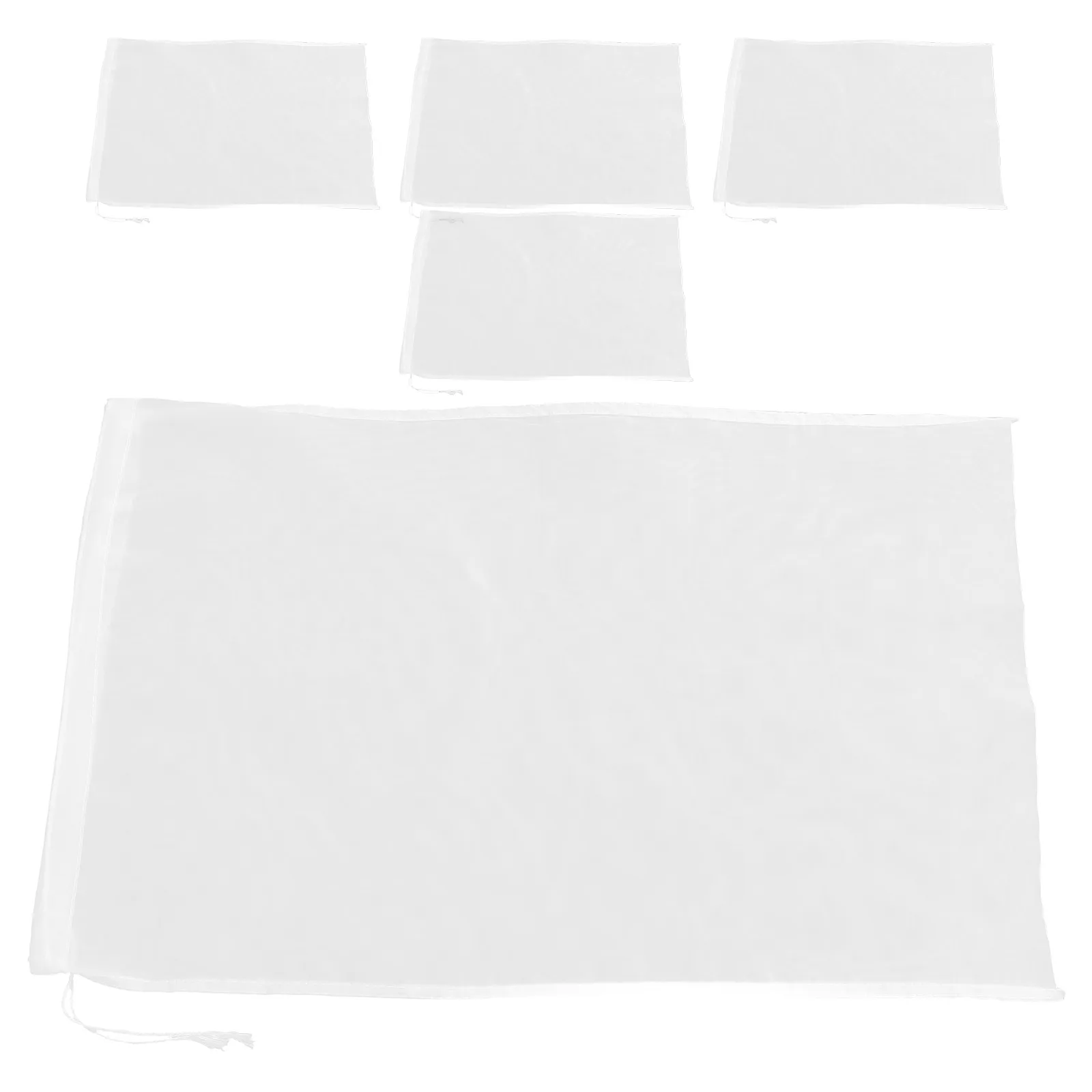 

5Pcs Mesh Strainer Bag 80 Mesh Reusable Gauze Filter for Nut Milk Soy Yogurt Juice Cheese Easy Liquid Filtration