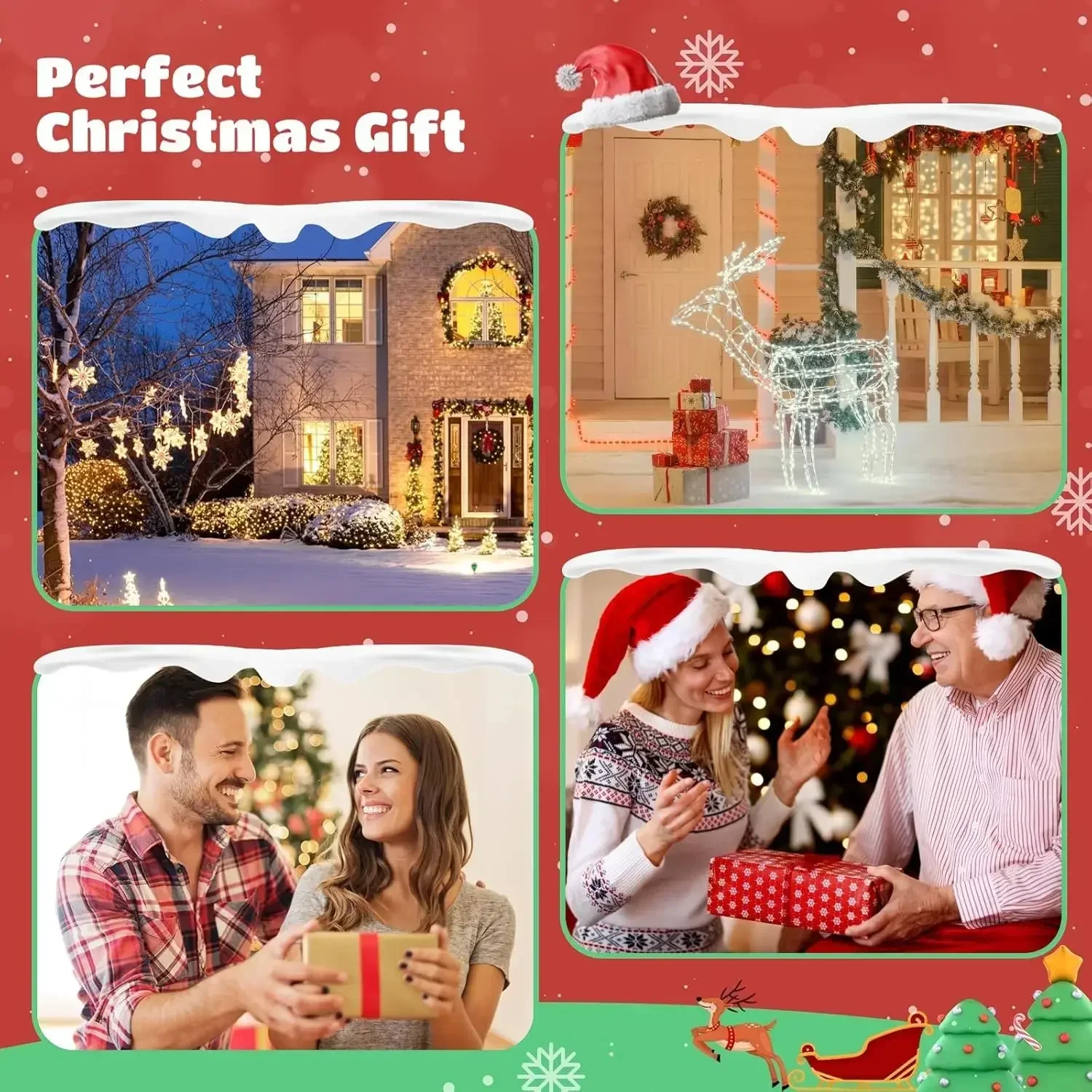 Luz de estaca de jardim de boneco de neve LED, iluminação de caminho de Natal movida a energia solar, decoração de gramado à prova d'água ao ar livre, atmosfera de férias