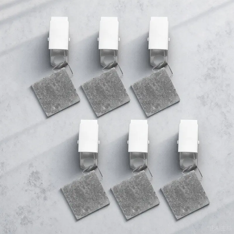 

6Pcs Tablecloth Weights with Metal Clip Stone Iron Heavy Duty Windproof Table Cover Holders for Outdoor Dining Camping