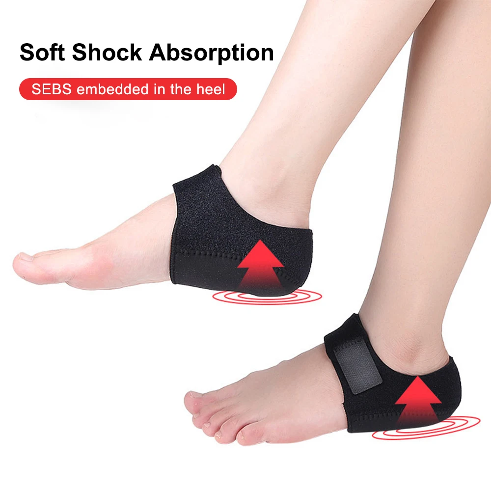 Plantar Fasciitis Heel Protector For Spurs Shock Absorption Shoes Pads Velcro Heel Cover Cushion Relieve Pain Soft Heel Pad