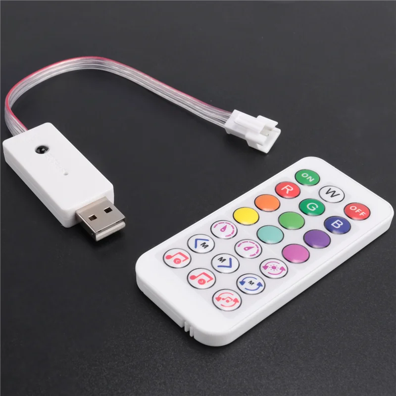 ABRB-DC5V SP620E USB Bluetooth controlador de píxeles de música parte componente RF remoto para WS2812 RGB cinta de luz Led