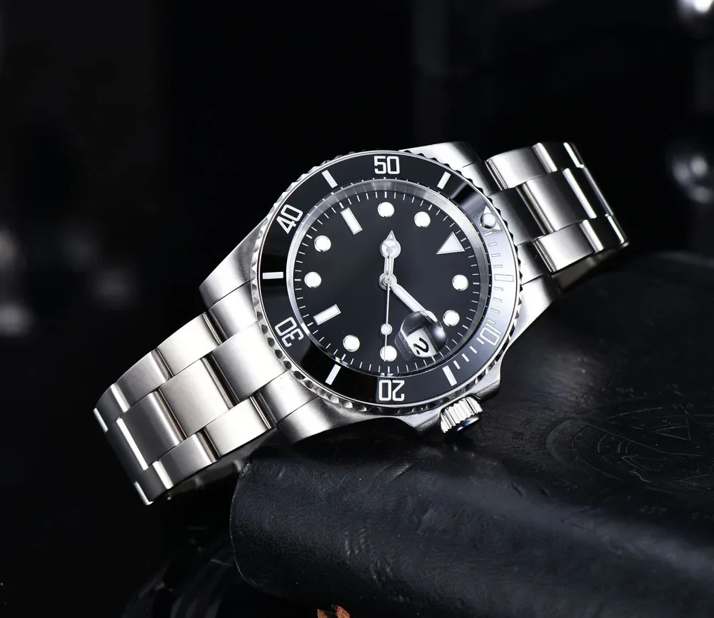 

Parnsrpe Luxury Aseptic Black Surface Men's Automatic Mechanical Watch Watch Stainless Steel Color Case Strap