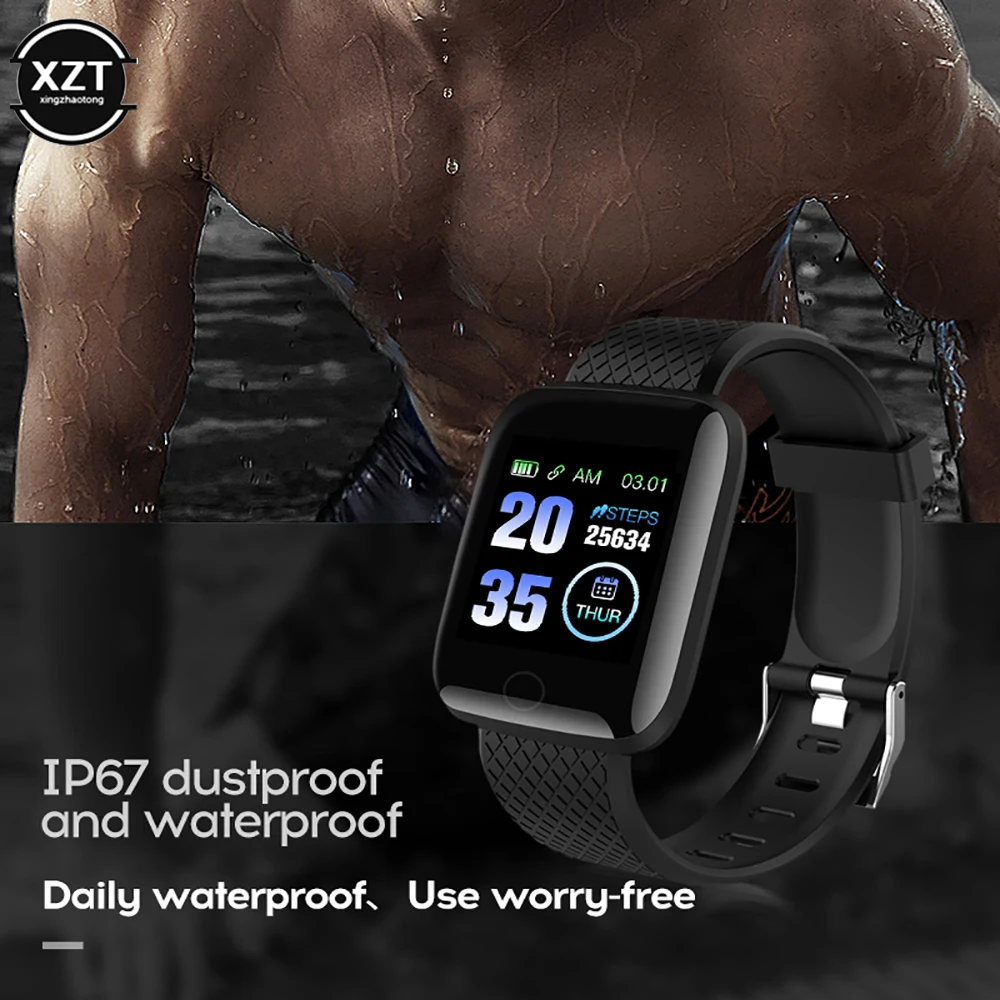 116 Plus Smart Watch D13 Smart Bracelet Waterproof Sports Fitness Tracker Pedometer Reminder Android Smartwatch for Men Women