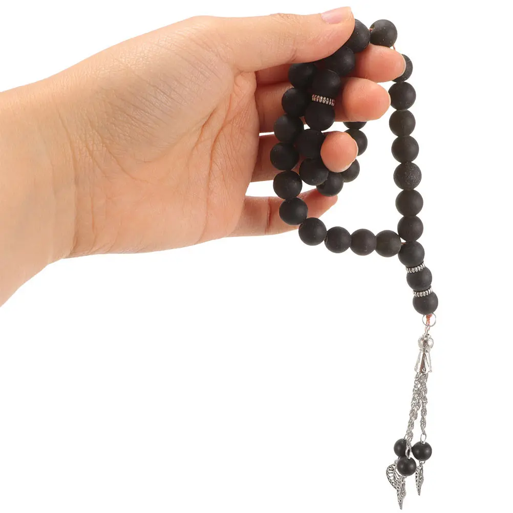 2Pcs Prayer Beads Bracelet Islamic Muslim Rosary Beads for Spiritual Practice Meditation Pilgrimage Compact Lightweight Elegant