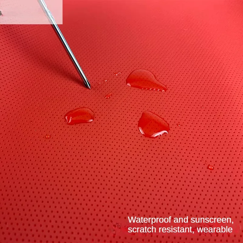 Frosted Artificial Leather Fabric By Meter for Car Decoration Sofacovers Sewing Plain Dots Pattern Waterproof Textile Black Soft