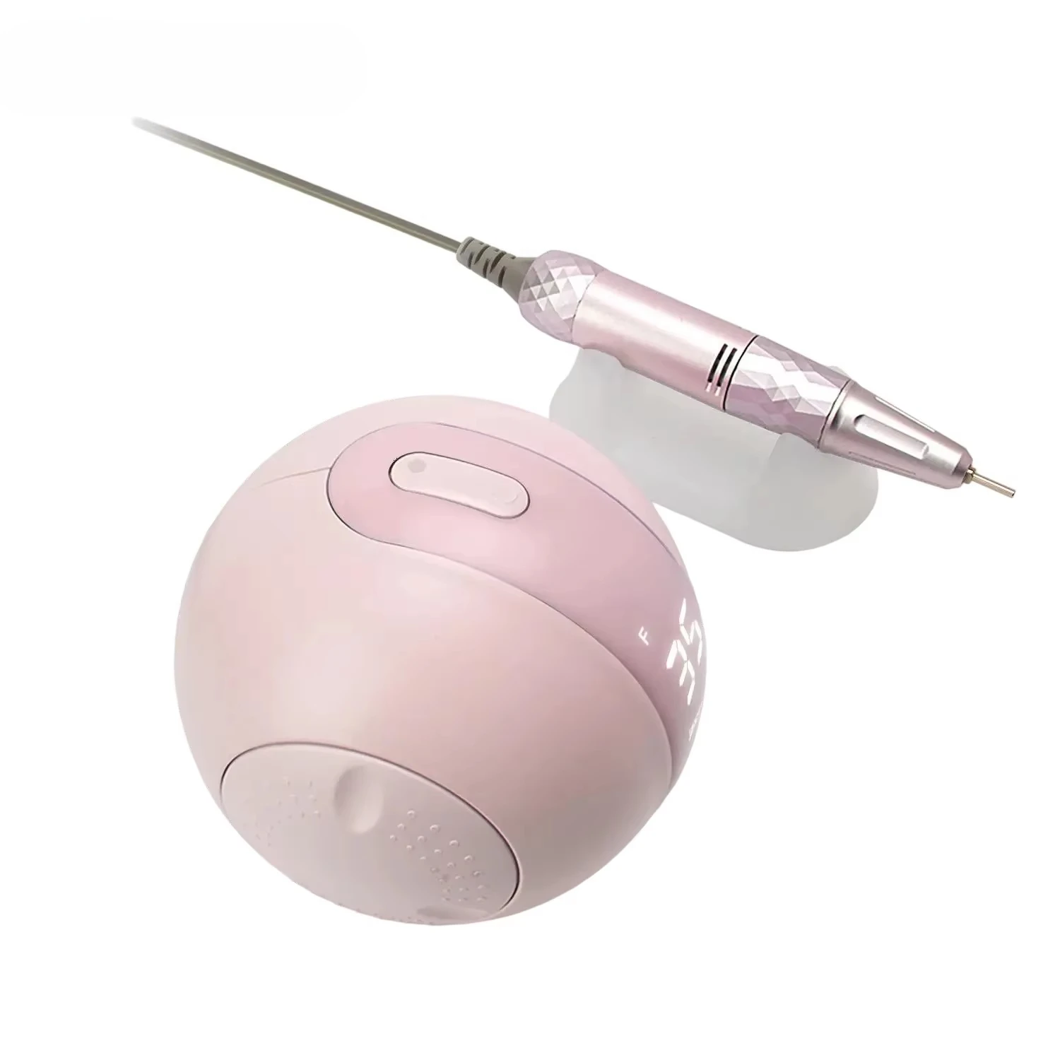 2025 Máquina perforadora de uñas fuerte, lima electrónica de 35000rpm, broca libre, precio bajo, máquina perforadora de uñas de plástico eléctrica con vibración para uso en salón