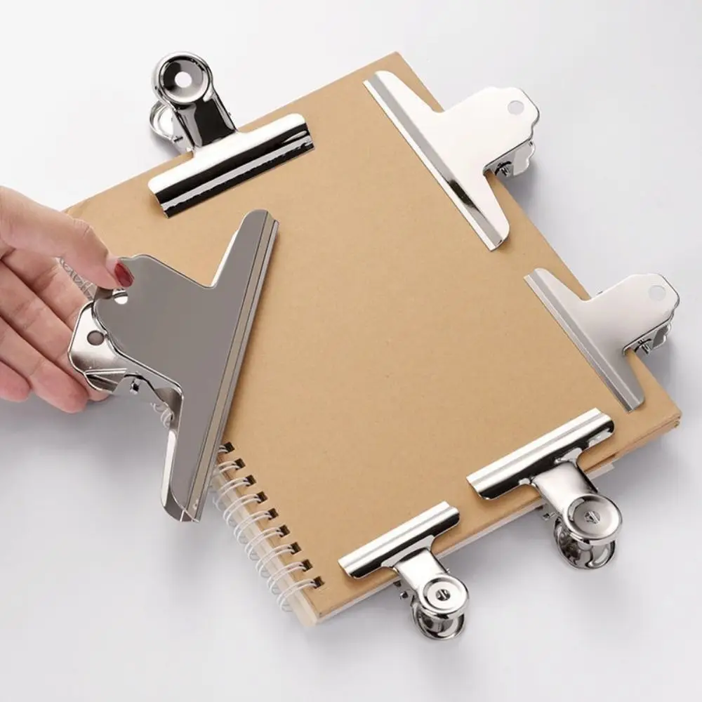 High Quality Stainless Steel Round Clip Universal Metal Stationery Clip Mountain Shaped Clip School Office