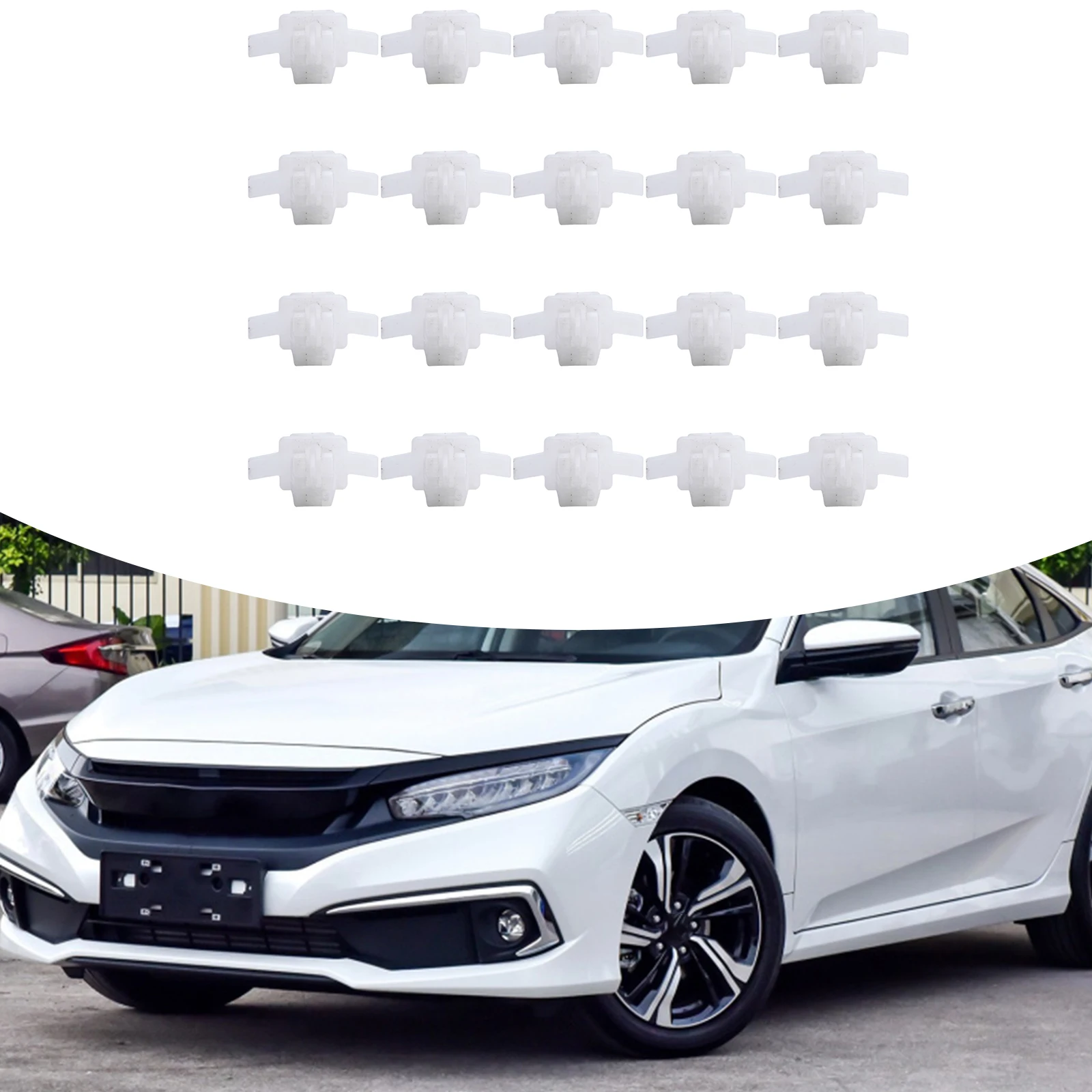 

20x зажимы для отделки колесной арки для Honda, Civic, CRV D599, пластиковые внешние передние крылья, автозастежка, автомобильные аксессуары
