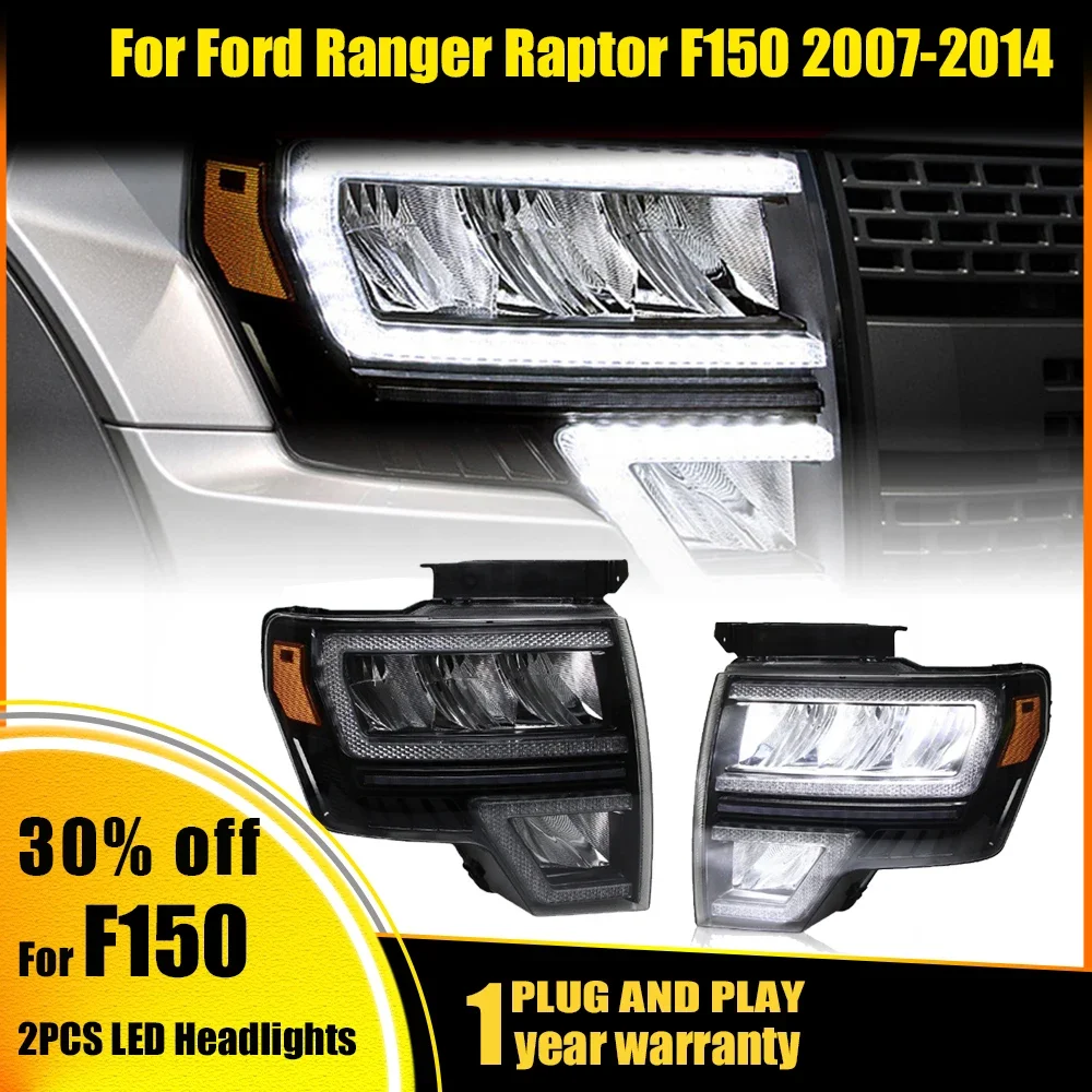 

Car Front Lamps For Ford Raptor F150 2007-2014 LED Auto Headlights Assembly Upgrade Dynamic Projector Lens Tools Car Accessories