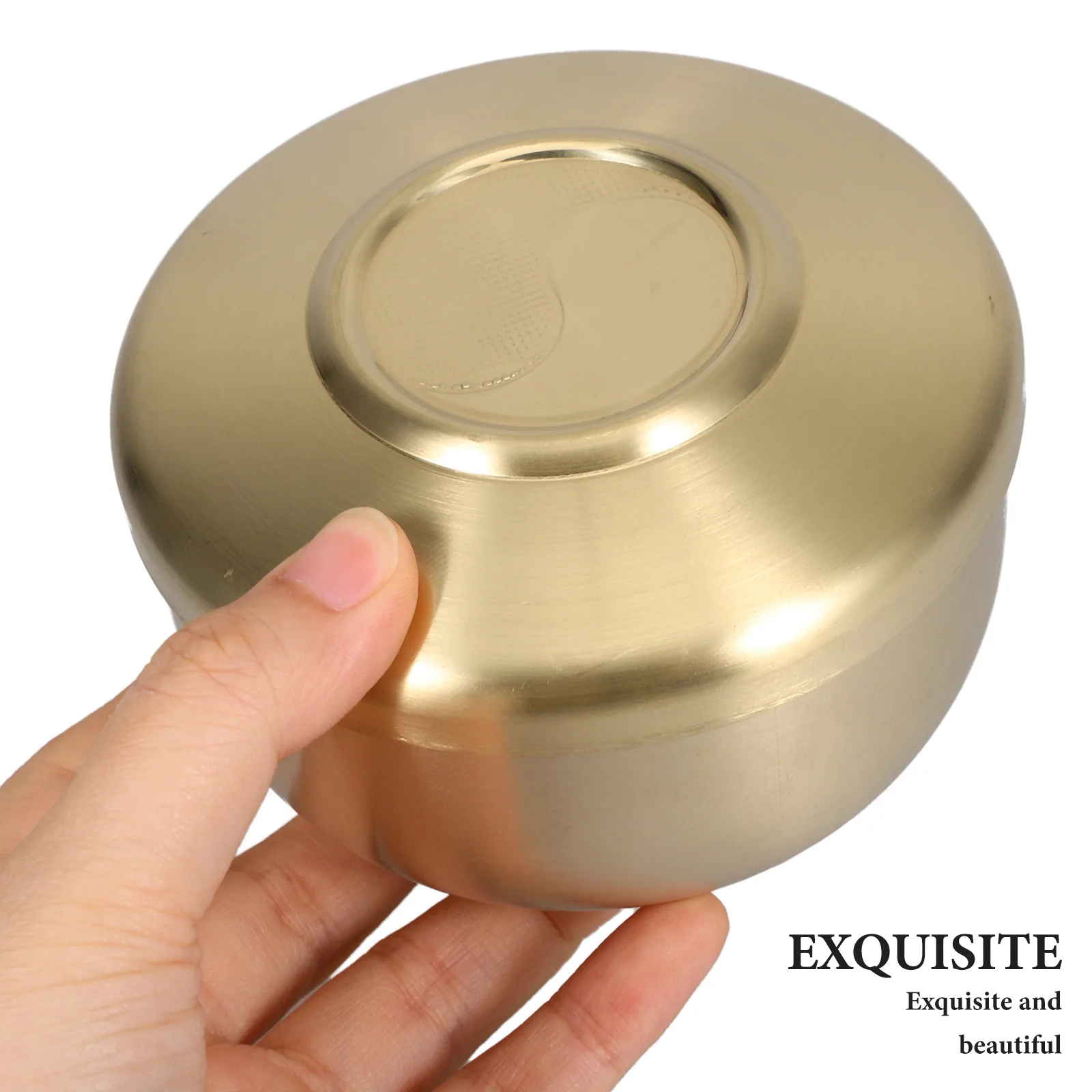 

Stainless Soup Bowl Small Round Rice Bowl With Kitchen Supply Lid Multi-Function Kitchen Supply Household Bowls