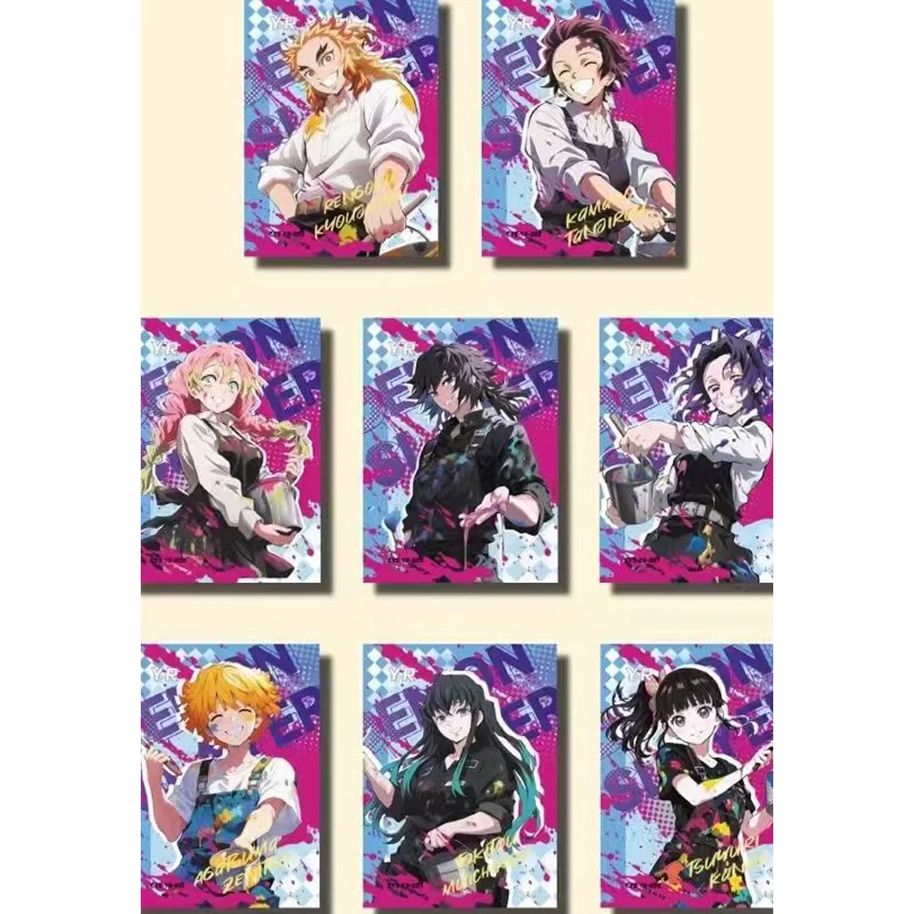 ChuangYiShe-Carte de Collection Demon Slayer, Sans Boîte Booster d'Anime Japonais, Jeu d'Échange en Métal, Vente en Gros