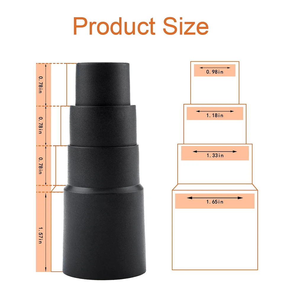 MLGB-Vacuum Cleaner Power Tool Adaptor, 6 PCS Vacuum Hose Adapter Reducer Hose For Dust Extraction Vacuum Cleaner
