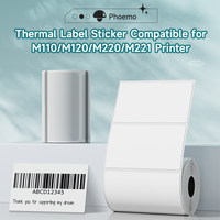 Phomemo Paper Multi-Purpose Thermal Label for M110 M200 M220 Label Printer Adhesive Papier Round Square Printable Sticker Paper