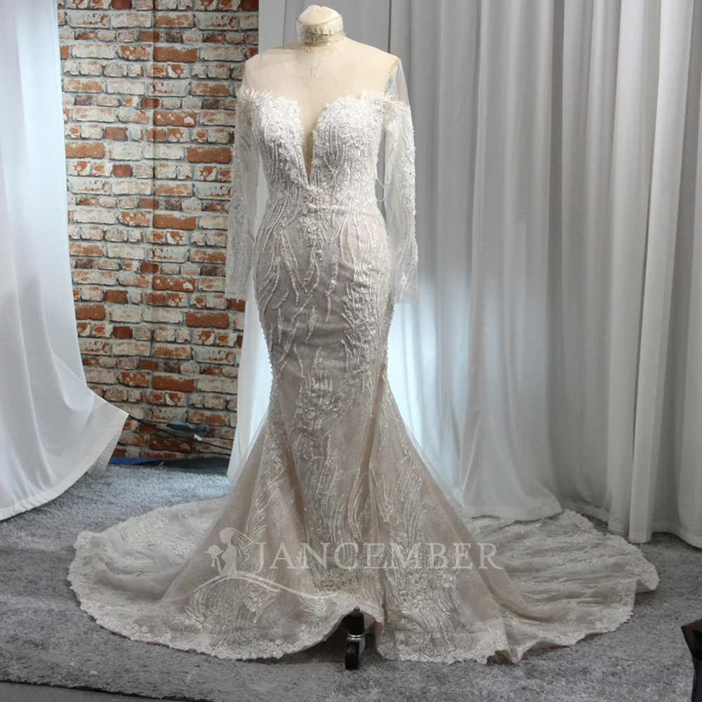 

Boho Wedding Dress One-Shoulder Bridal Dresses Sparky Wedding Gowns Mermaid Beach Back Zipper Customized vestidos de novia boda