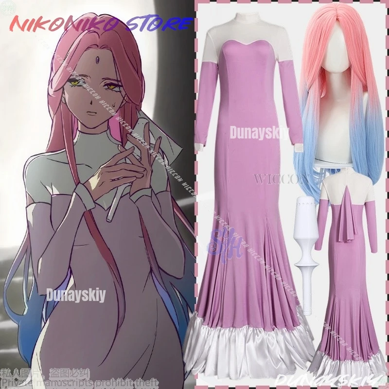 

Anime ALIEN STAGE Cosplay Ruler Of My Heart Mizi Idol Stage Costume Long Pink Elegant Evening Dress Y2K Lolita Halloween 코스프레