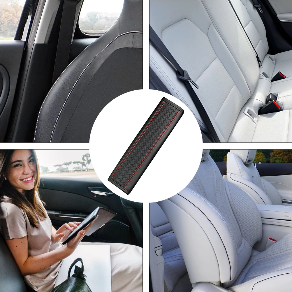 

Pu Car Seat Shoulder Cushion Cover Protector Comfortable Safety Strap Pad For Cars Suv Trucks Auto Accessories Car