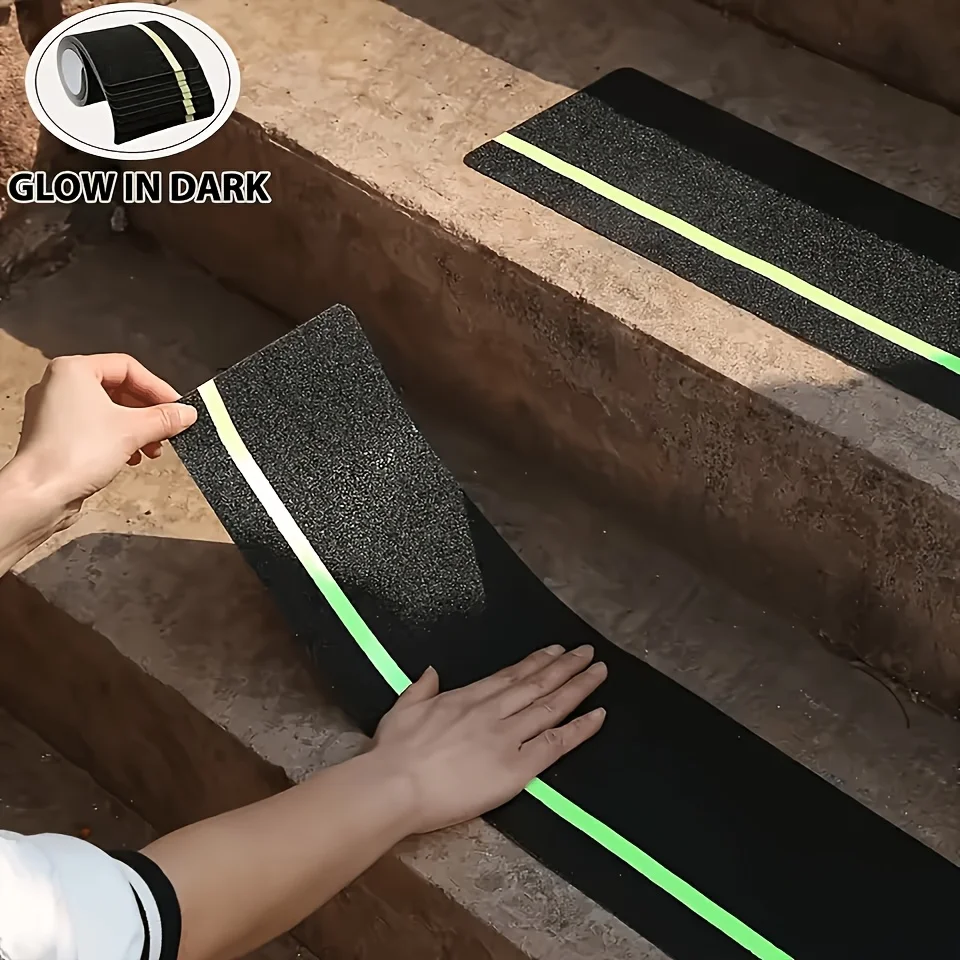 5/15‑Piece Glow‑In‑The‑Dark Anti‑Slip Grip Strips, Delivering Outstanding Grip & Slip Resistance for Safer Staircases and Decks
