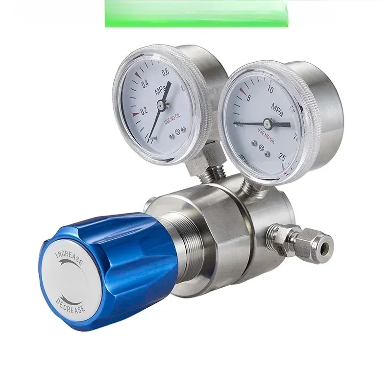 

Single-stage Double-meter Small Flow Pressure Reducing Regulator 316l Material High-purity Gas Oxygen Regulator