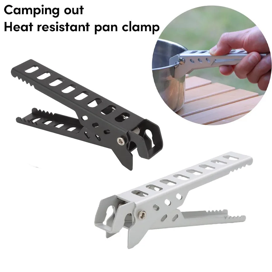 2PCS Aluminum Alloy Hot Plate Gripper Clips - for Outdoor Camping & Hot Plate Pan - Securely Grip and Defend from Burns