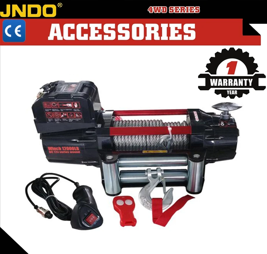 12000lb IP67 Pull Winches 12V Synthetic Rope 4x4 Electric Winch