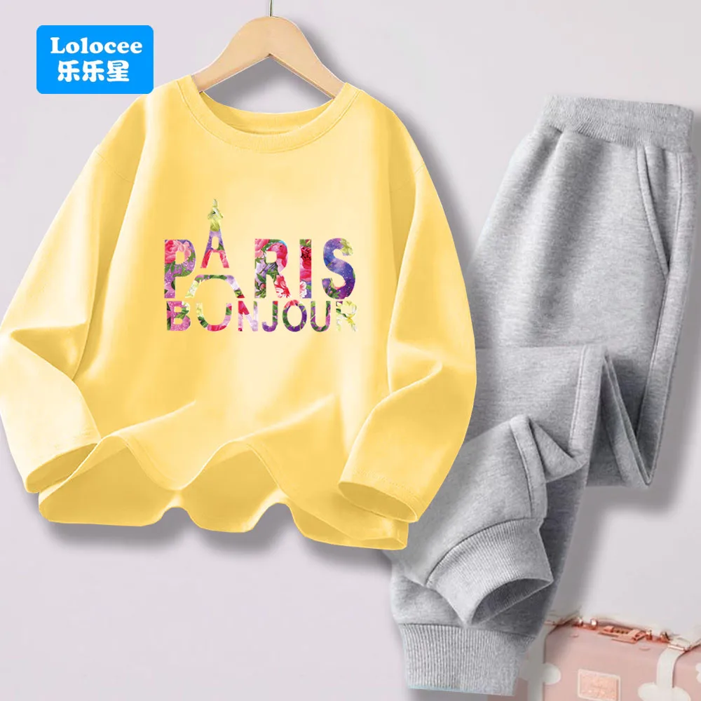 الأطفال طويلة الأكمام البلوز تي شيرت وسراويل مجموعات جديد المطبوعة الفتيات السراويل الطويلة غير رسمية المحملة 2 قطعة مجموعات الاطفال الربيع مجموعات BLH1 #2