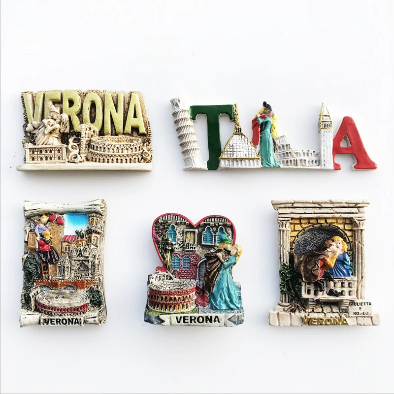 Europe Italy Roma Verona Flavor 3D Refrigerator Magnets Fridge Magnetic Tourist Souvenir Decoration Articles Handicraft Gifts