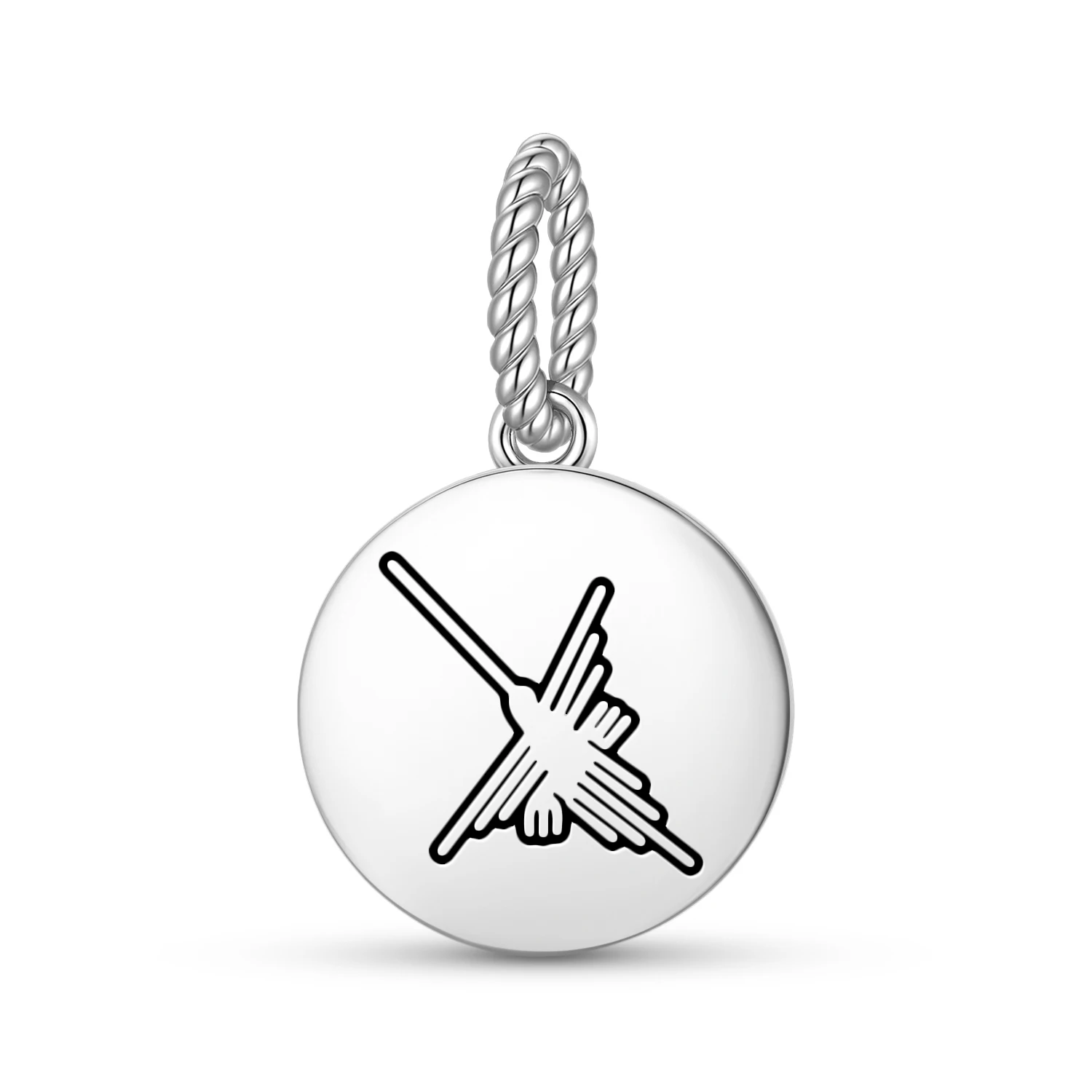 Nazca linesThe HummingbirdPendant 925 Sterling Silver Symbol Charm Bead for Women Bracelet Necklace Jewelry Fashion
