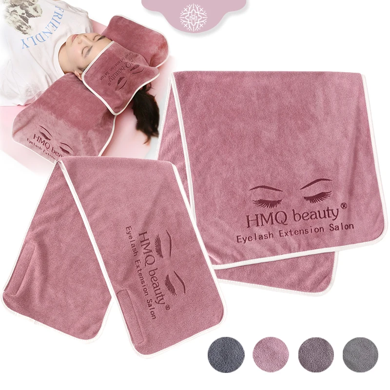 

Reusable Eyelash Extension Salon Towel for Grafted Eyelashes Soft Turban Hair Cap SPA Pillow Towel Lash Accessories Makeup Tools