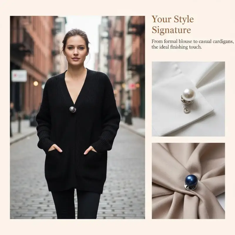10pcs Pearl Button Pins DIY Decorative Safety Button Covers for Shoes Hats and Clothing Fashion Design