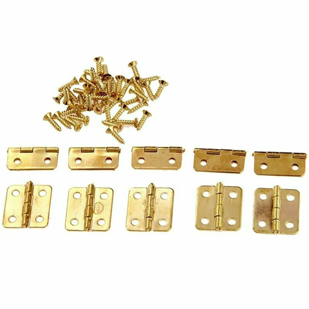 15*18mm Cabinet Door Hinge 50pcs 50x Butt Hinge Cabinet Hinge Chest Trunk High Strength Reliable Use 0.59x0.63in