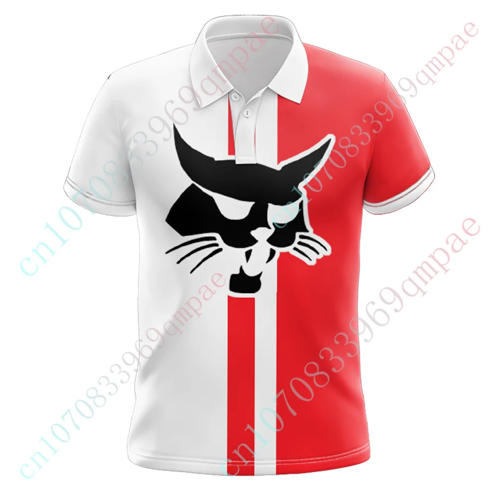 Bobcat Clothing Anime Polo Shirts And Blouses Casual Golf Wear Unisex Short Sleeve Top Harajuku T Shirt For Men Custom Logo