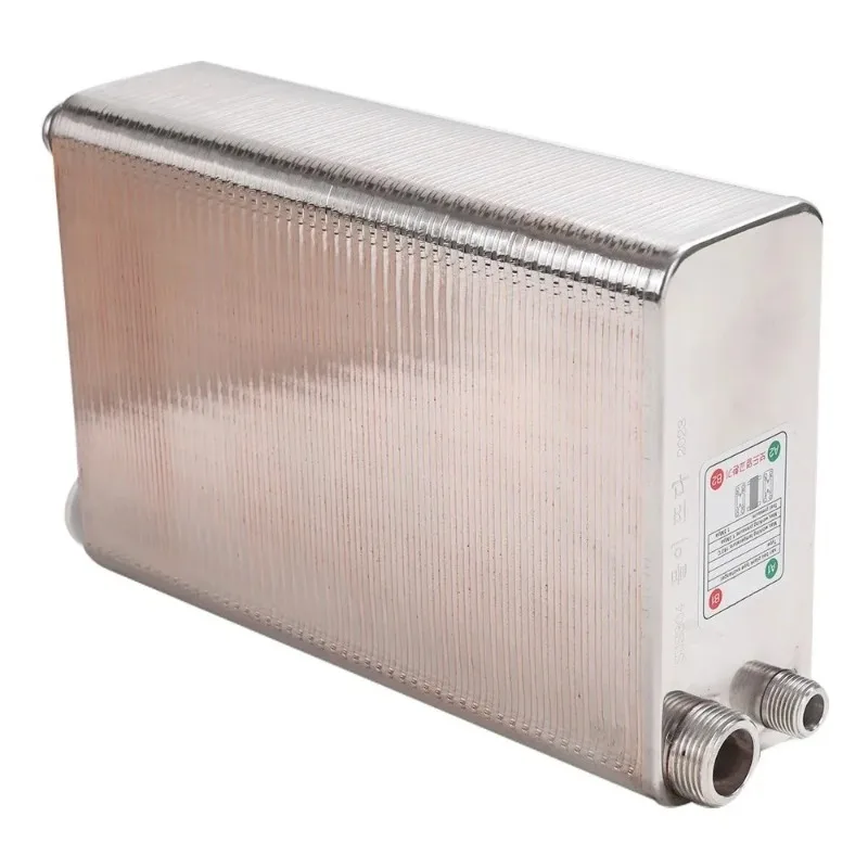 100 Plates Stainless Steel Brazed Plate Heat Exchanger Water to Water for Floor Heating Hot Water HVAC Industrial