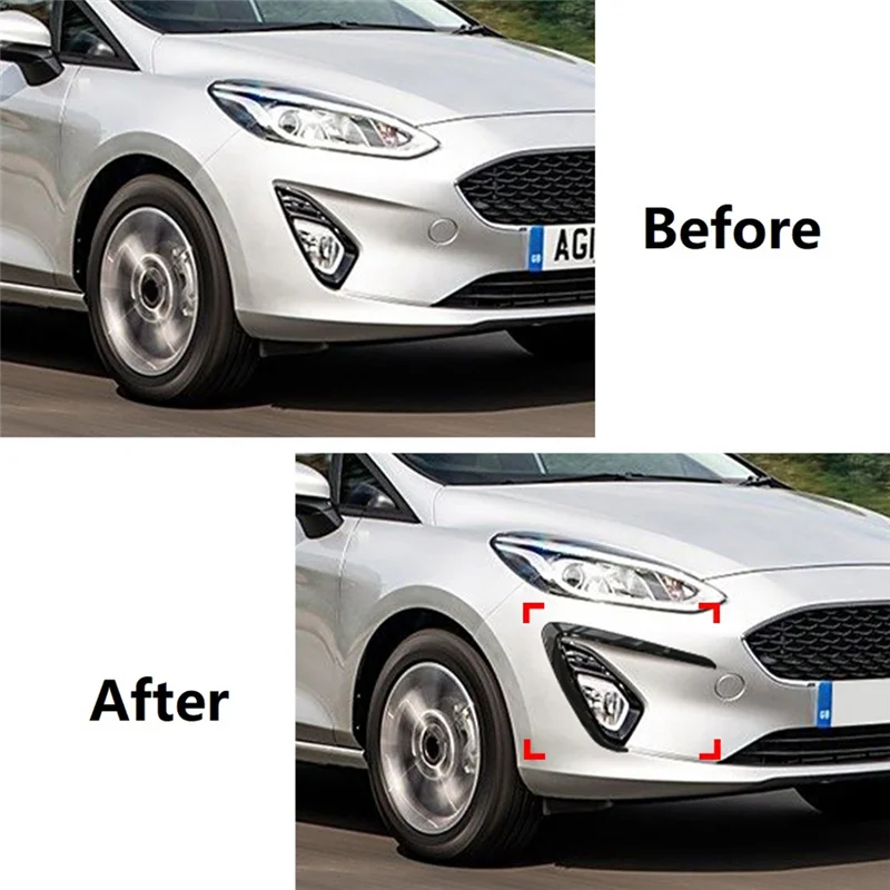 For Ford Fiesta MK8 2018-2020 Car Accessories Kit Front Wind Knife Spoiler Side Splitter Air Vent Grille