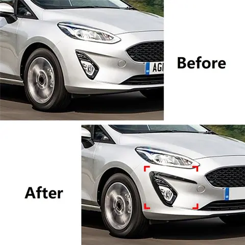 For Ford Fiesta MK8 2018-2020 Car Accessories Kit Front Wind Knife Spoiler Side Splitter Air Vent Grille